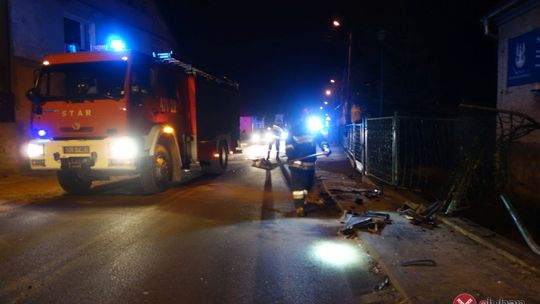 Pijany kierowca BMW uderzył w płot