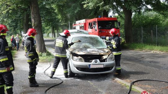 Pożar auta na ul. Działkowej