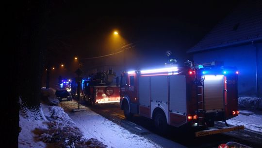 Pożar w  budynku wielorodzinnym