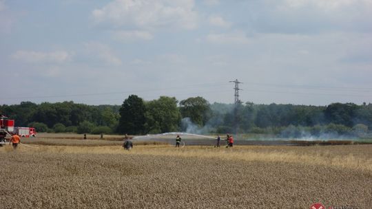 Pożar w trakcie żniw