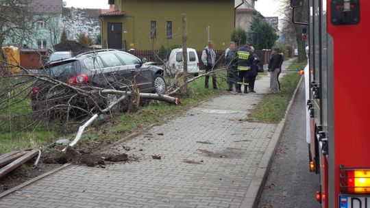 Skosił przystanek autobusowy