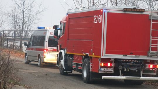 Uszkodzony gazociąg w Olszynie