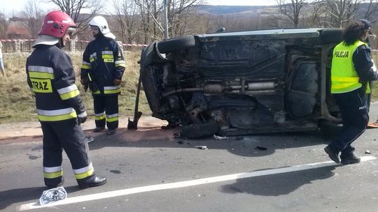 Kolizja na drodze Gryfów - Świeradów