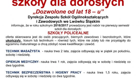 Bezpłatne szkoły dla dorosłych. Sprawdź kierunki