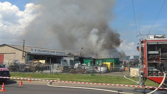 Potężny pożar w Jeleniej Górze