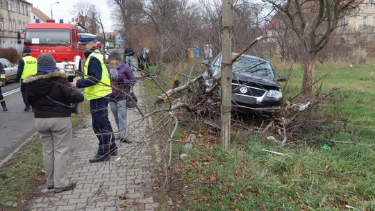 Skosił przystanek autobusowy