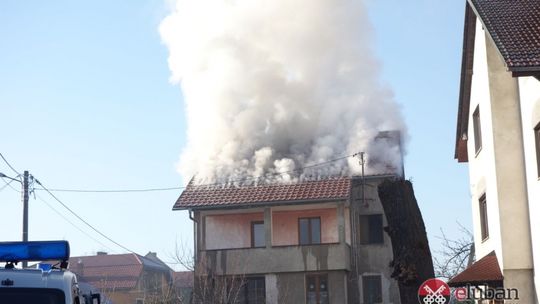 Pożar budynku mieszkalnego na Starolubańskiej