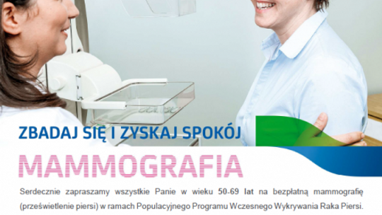 Masz 50-69 lat? Zrobiłaś już mammografię?