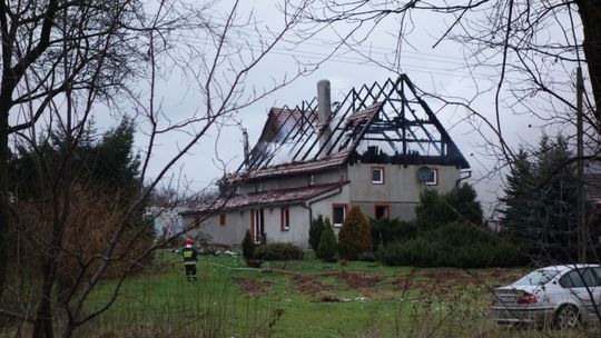 Pożar domu w Rudzicy