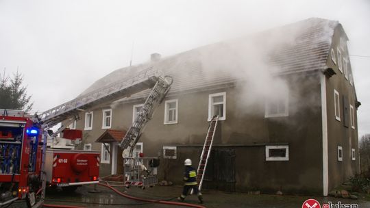 Pożar budynku mieszkalnego w Henrykowie