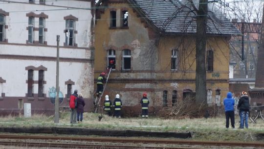 Pożar przy dworcu PKP