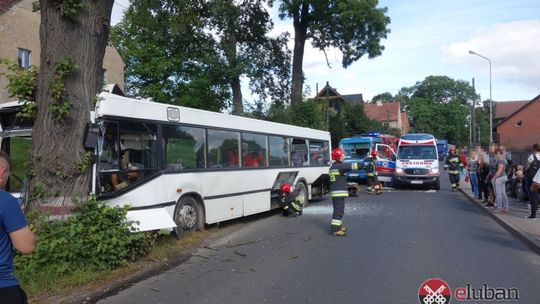 Wypadek autobusu w Zarębie