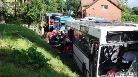 Wypadek autobusu w Zarębie