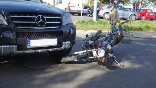 Potrącenie motorowerzysty