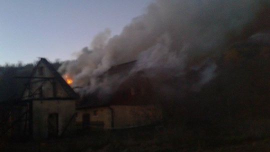 Pożar budynku socjalnego w Świeradowie-Zdroju