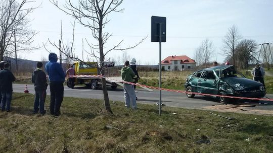 Kolizja na drodze Gryfów - Świeradów