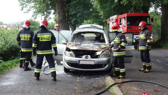 Pożar auta na ul. Działkowej