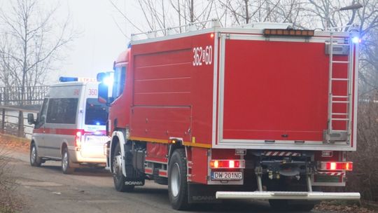 Uszkodzony gazociąg w Olszynie