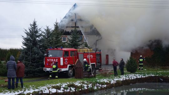 Pożar domu w Rudzicy