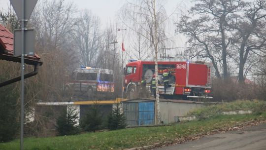 Uszkodzony gazociąg w Olszynie